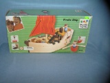 Wooden pirate ship play set