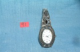 Fancy silver toned ladies' wrist watch