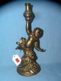 Sea cherub on base candle holder/ lamp