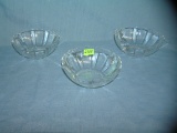 Group of 3 Arcoroc bowls