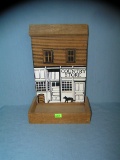 Wooden country store themed display storage piece