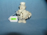 signed porcelain snowman