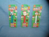 Group of vintage Holiday PEZ candy containers