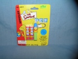 Vintage Simpson PEZ candy container and Key chain