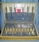 Box full of silver plate flatware