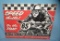 Speed thrills motorcycle racing retro style advertising sign