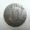 Antique one dollar gambling token