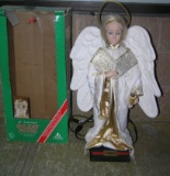 Large mechanical and animated holiday angel figure
