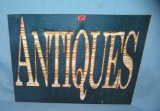 ANTIQUES retro style advertising sign