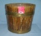 Vintage wood and metal flower pot