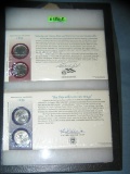 Group of cased American Union US quarters