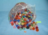 Large bag full of vintage jewelry beads and accessories