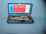 Socket set in metal box