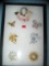 Collection of vintage costume jewelry pins