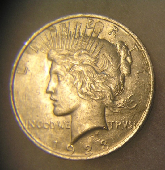1923 Lady Liberty Peace silver dollar