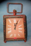 Antique style all metal Paris mantle or table clock