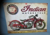 Indian Motorcycles retro style advertising sign