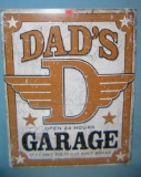 Dad's Garage retro style advertising sign