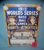 1913 World Series Baseball retro style sign