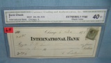 International Bank of Chicago bank check
