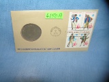 Paul Revere coin and first day of issue stamp cover set