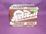 1990 Topps baseball card traded set