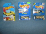 Group of cast metal hot wheels vehicles
