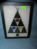 High quality leaded stained glass Christmas ornament