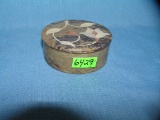 Marble and mother of pearl inlaid jewelry/trinket box