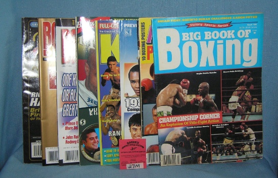 Collection of vintage boxing magazines