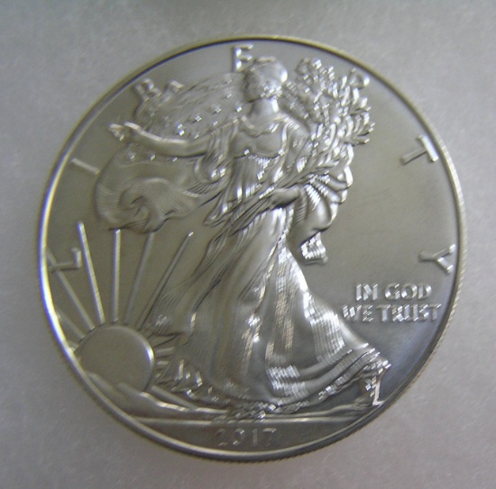 Walking Liberty silver eagle 1 troy oz coin