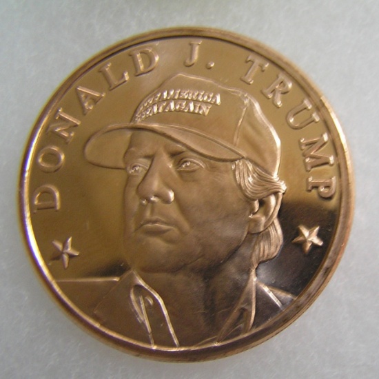 Donald J Trump 1 oz .999 fine copper medallion