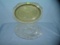 Pair of Depression glass serving platters and plate