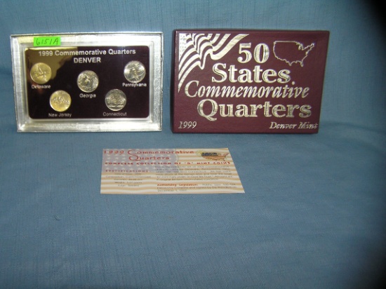 Cased and boxed Denver mint US state quarter collection