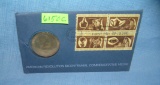 George Washington medallion and stamp cover set