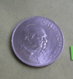 Winston Churchill vintage dollar size English coin