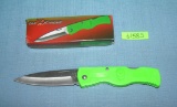 Tactical Green Zombie pocket knife with box