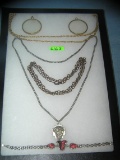 Group of vintage costume jewelry