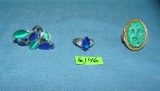 Group of quality costume jewelry rings