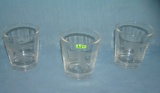 Vintage water fowl etched glass drink glasses