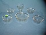Group of vintage serving pieces includes Fire King