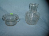 Pair of vintage American glassware serving pieces