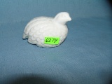 Porcelain Milk Glass covered figural dove