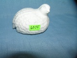 Porcelain Milk Glass covered figural dove