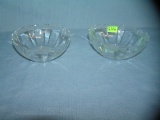 Pair of signed Arcoroc of France crystal serving bowls