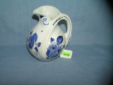 Signed Delftware of Holland porcelain pitcher