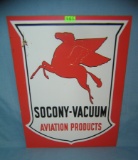 Socony Vacuum aviation products retro style sign