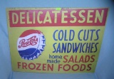 Pepsi Cola Delicatessen retro style advertising sign