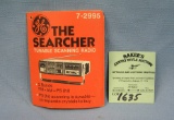 The Searcher tunable scanning radio booklet
