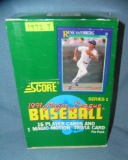 Box of 1991 Score baseball cards
